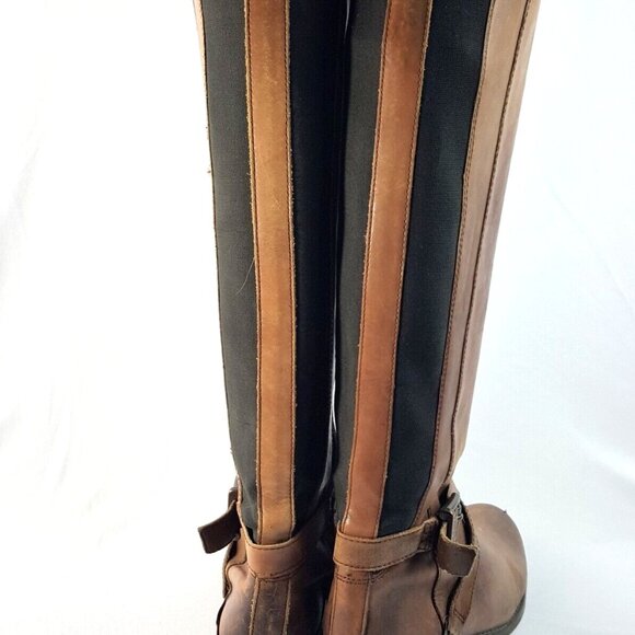 Vince Camuto Women's Knee High Riding Boots Brown Distressed Leather  Size 6.5 - Picture 6 of 11